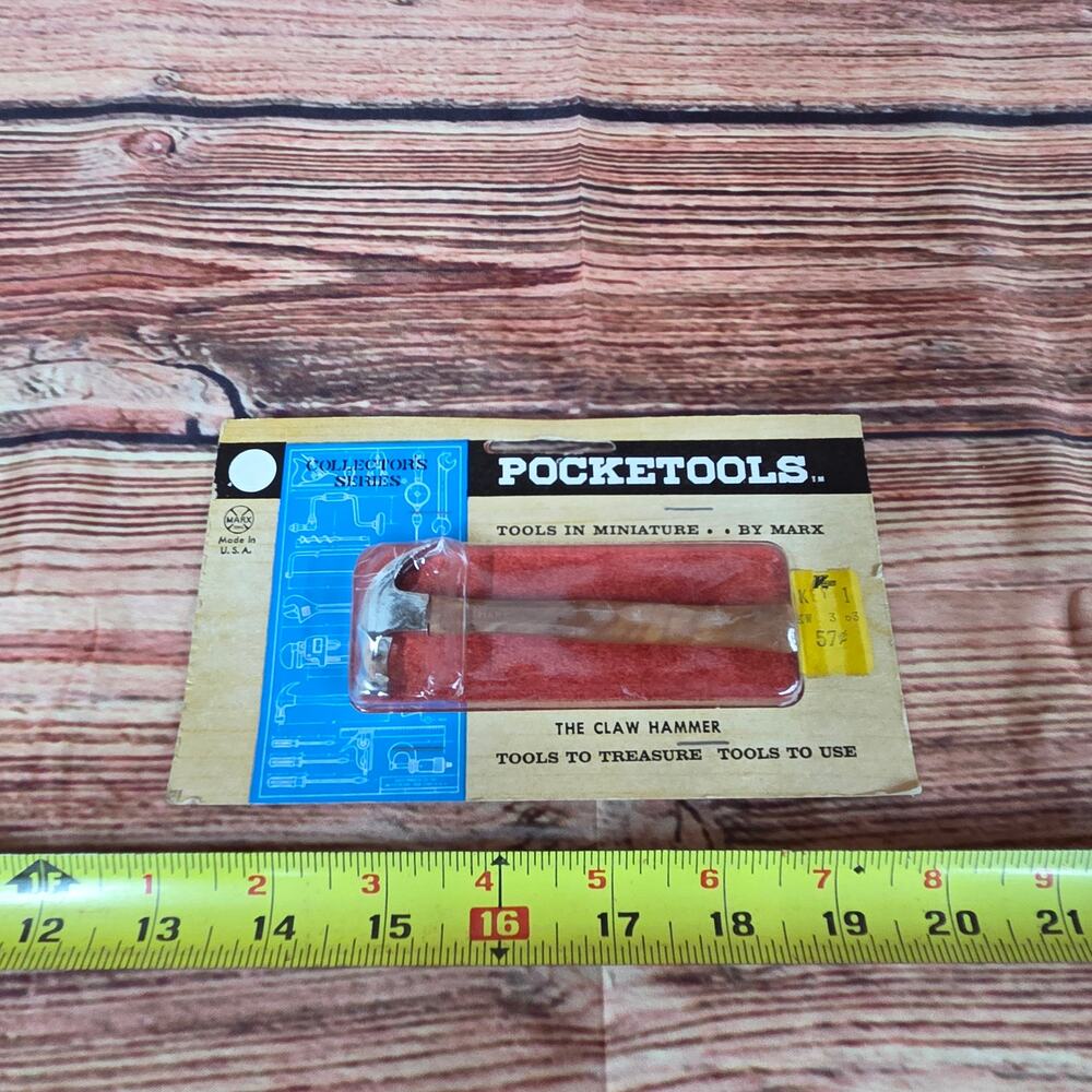 Vintage Marx “Pocketools” Collector’s Series Miniature Claw Hammer Sealed